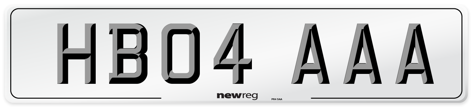 HB04 AAA Number Plate from New Reg
